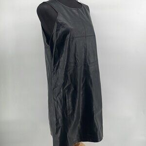𝅺BB Dakota NWT FAUX LEATHER MINI DRESS SZ LARGE BLACK